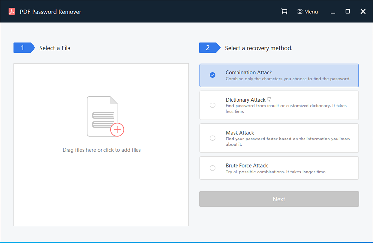 PassRec PDF Password Recovery Screenshot