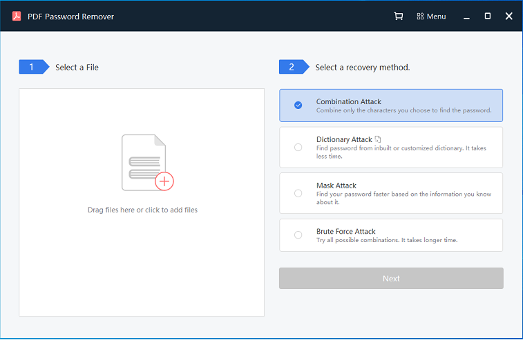 PassRec PDF Password Recovery screenshot