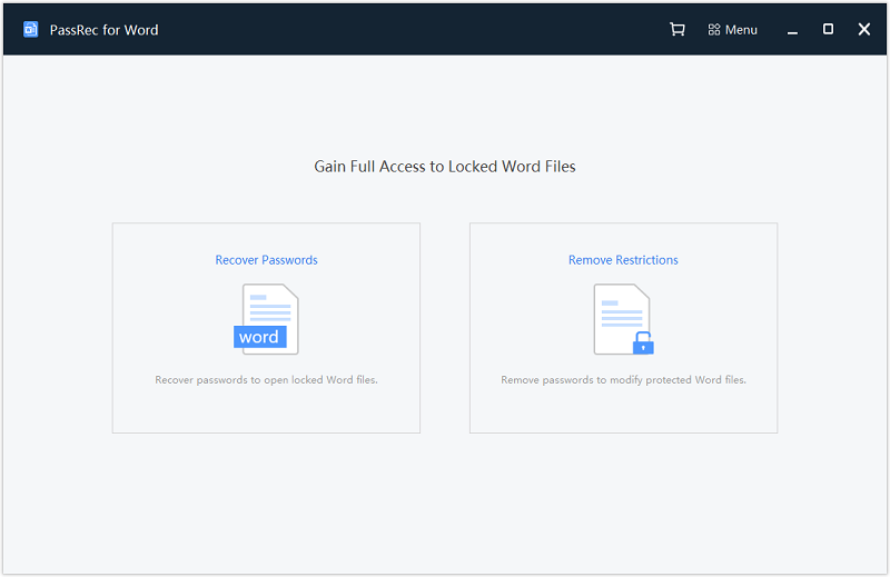 PassRec Word Password Recovery Screenshot