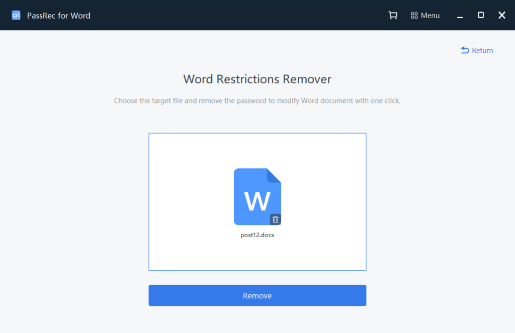 remove word read-only restriction