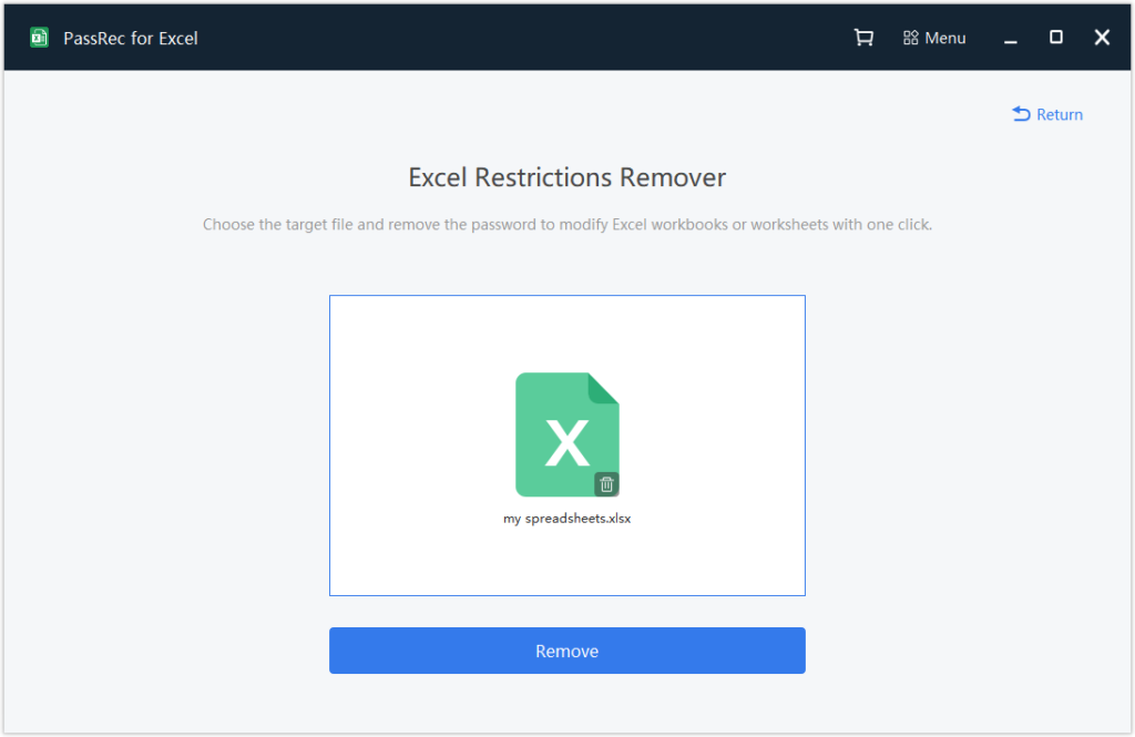 Unlock Encrypted Excel with PassRec for Excel