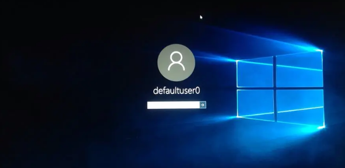 windows 10 defaultuser0 password