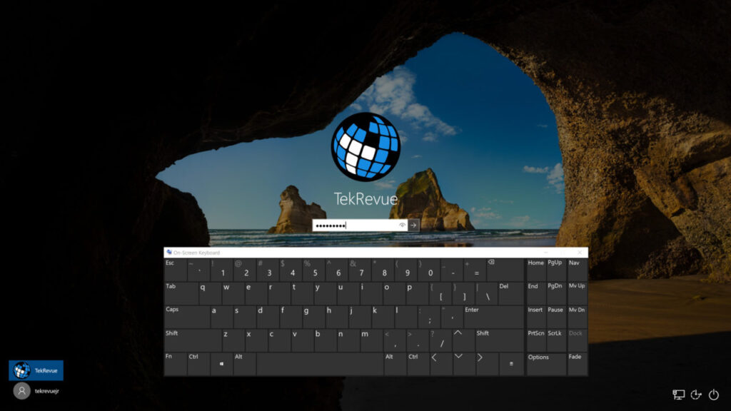 windows 10 on-screen keyboard